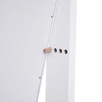 HOMCOM  Armário para Joias Luzes LED de luz Reclinável  Madeira 30x36x146cm  cor Branco(m-15)