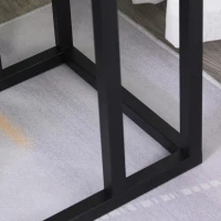HOMCOM Mesa Auxiliar Lateral para sofá Imitação de mármore economizar espaço 45x30x51,5cm(m-9)