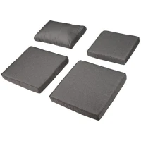 Outsunny Conjunto de Jardim 8 Peças de Vime com 2 Mesas de Centro Poltronas e 2 Apoio para os Pés Marrom e Cinza(m-10)