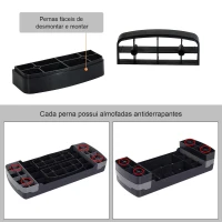HOMCOM Step para Exercício Aeróbico Plataforma Step com Altura Ajustável em 2 Níveis com Carga Máxima 120kg para Exercício em Academia Casa 68x29x10-15cm Preto(m-5)