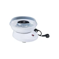 HOMCOM Máquina de Algodão Doce Potência 450W-550W Doce com Colher Medidora e 10 Palitos de Bambu 27x26x18cm Branco(m-9)