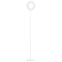 HOMCOM Candeeiro de Pé LED 18W/1800 lm com 3 Brilhos Ajustáveis Ecrã Giratório e Base de Metal Candeeiro de Leitura Moderno para Sala de Estar Dormitório Ø28x171,5cm Branco(m-1)