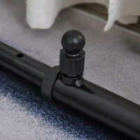 HOMCOM barras paralelas Largura ajustável para treino com alças de aço antiderrapante 89-99x62x72 cm Preto(m-8)