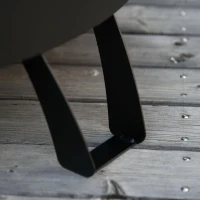 Outsunny Braseiro externo Ø76 cm 2 em 1 com grade de cozinha Grelha de churrasco Póquer de fogo com tampa de malha preto(m-9)