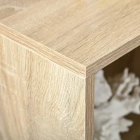 HOMCOM Estante para Livros Estante de Madeira de 3 Níveis com 6 Compartimentos de Armazenamento65,5x30x97,5cm Carvalho(m-8)