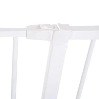 PawHut Barreira de Segurança para Animais de Estimação Extensível para Escadas e Portas Barreira de Segurança para Cães 76-107x76 cm Branco(m-7)