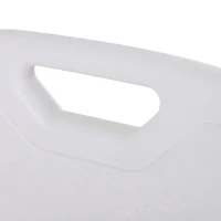 HOMCOM Cadeira para Duche Antiderrapante com Altura Ajustável em 6 Níveis Apoio para os Braços e Encosto 51,5x51,5x71-84 cm Branco(m-8)