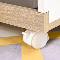 HOMCOM Gabinete de TV Mesa de sala de estar moderna para TV de 42 polegadas com 4 rodas prateleira ajustável 80x45x39.5 cm Branco(m-10)