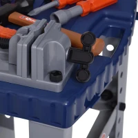 HOMCOM Bancada de Ferramentas para Crianças acima de 3 Anos Desmontável Maleta de Ferramentas com 68 Peças Incluídas Brinquedo de Imitação 40x43x72cm Multicolor(m-9)