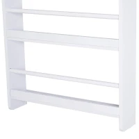HOMCOM Estante de Parede para Livros com 4 Prateleiras Estante de Livros para Escritório Dormitório Entrada Carga Máxima 30 kg 56x12x113 cm Branco(m-10)