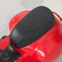 HOMCOM Mota elétrica para crianças com licença acima de 18 meses com faróis  buzina e 4 rodas licenciadas 66,5x38x52 cm Vermelho(m-9)