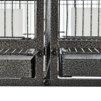 PawHut Gaiola de pássaro pequeno com 2 bandejas 4 alimentadores 4 poleiros 95x45,5x102 cm(m-10)