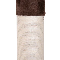 PawHut Árvore Arranhadora para Gatos Arranhador para Fixar ao Teto Altura Ajustável com Plataformas Poste de Sisal 40x34x230-260cm Marrom(m-9)