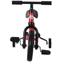 HOMCOM Bicicleta Balance com pedais e rodas removíveis Assento ajustável 33-38cm Crianças +2 Anos Carga 25kg Cor vermelha(m-8)