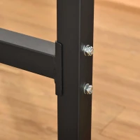 HOMCOM Estação Dip de Musculação Suporte para Treinar Peito Abdominais e Costas Carga Máx. 120kg 104x70,5x122cm Preto(m-8)