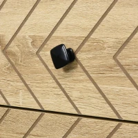 HOMCOM Cómoda com 6 Gavetas Estilo Retrô Móvel Auxiliar de Madeira para Sala de Estar Corredor 120x39,5x71 cm Madeira e Preto(m-7)