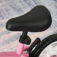 HOMCOM Bicicleta sem Pedais Infantil Altura Ajustável para Principiantes acima de 3 Anos com Rodas com Relevo Bicicleta de Equilíbrio 71x32x56cm Rosa(m-9)