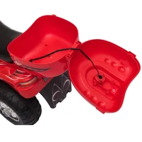 HOMCOM Mota Elétrica para Crianças de 18-36 Meses Motocicleta Infantil com 3 Rodas e Bateria 6V com Música Buzina Farol Baú 80x35x52cm Vermelho(m-12)