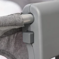 HOMCOM Berço dobrável e portátil para viagem com bolsa de transporte coberta removivel  carga 15 kg 70x74x78 cm cinza(m-8)