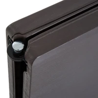 Outsunny Mesa dobrável ajustável Altura regulável 122x61x53 / 71,5 cm Marrom e preto(m-9)