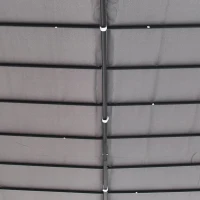 Outsunny Pergola de jardim 2,97x2,97 m com Toldo e 4 Furos de Drenagem Metal e Poliester 180 g / m² Resistente para pátio jardim Cinza(m-11)