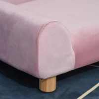 PawHut Sofá para Animais de estimação Pequenos Encosto em forma de ondas 63x43x40 cm Rosa(m-9)