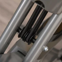 HOMCOM Bicicleta Estática Dobrável com Altura e Resistência Ajustáveis com Tela LCD e Assento com Encosto 51x97x115cm Cinza(m-8)