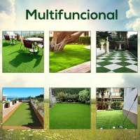 Relva Artificial 30x30cm 10 Peças com Altura de 25mm Alta Densidade 6500 para Exterior Pátio Terraço Verde(m-5)