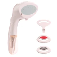 HOMCOM Escova de Engomar a Vapor Vertical 1500W Depósito 85ml Escova a Vapor Portátil de Viagem com Acessórios Sistema de Segurança Desligamento Automático Anti-Gotejamento 16x9x32cm Rosa(m-1)