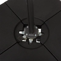 Outsunny Conjunto de 4 Pesos de Base para Chapéu de Sol Preenchível de 80 kg de Água ou 120 kg de Areia 100x100x9,5 cm Preto(m-9)