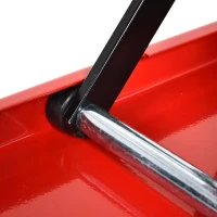 DURHAND Plataforma de Elevação Tipo Tesoura com Altura Ajustável Carga 500kg 41,5x23,5x10-37cm Preto e Vermelho(m-7)