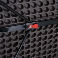 Outsunny Mesa dobrável ajustável Altura regulável 122x61x53 / 71,5 cm Marrom e preto(m-10)