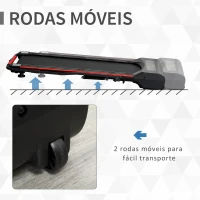 HOMCOM Passadeira Elétrica Dobrável Velocidade até 6km/h Passadeira com Controlo Remoto Ecrã LED e Rodas para Treinamento em Casa 133x61x103cm Preto(m-7)