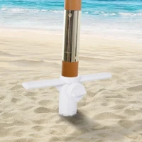 Outsunny Ponta para Chapéu de Sol Universal com Ajuste Proteção Contra o Vento Apto para Mastros entre Ø22-38mm 37x24cm Branco(m-2)