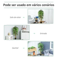 Outsunny Bambu Artificial 150cm com Vaso Decorativo Planta Sintética Realística  Ø18x150 cm Verde(m-5)
