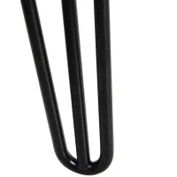 HOMCOM Pernas de mesa tipo pernas de garfo de 4 peças 3 hastes Pés de aço resistentes para móveis com protetores pretos Acessórios incluídos 12x12x71cm(m-9)