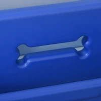 HOMCOM Estante Infantil de Brinquedos e Livros para Crianças com 2 Prateleiras e Caixa de Armazenamento com Tampa Dobrável para Habitação Infantil 70x33x62,5cm Azul(m-8)