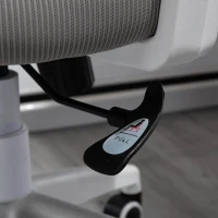 Vinsetto Cadeira ergonômica giratória altura ajustável e reclinável até 120º posição de bloqueio 64x61x120,9-128,9 cm Cinza(m-11)