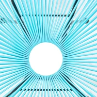 Outsunny Conjunto de 2 Cadeiras de Jardim Acapulco de Vime Forma Oval com Encosto Alto para Interior Exterior 73x77x87 cm Turquesa(m-6)