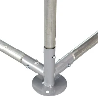 PawHut Galinheiro ao ar livre Gaiola para aves domésticas de metal galvanizado com fechadura e cobertura Oxford 280x570x195cm(m-11)