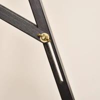 HOMCOM Cavalete para Pintura de Madeira Inclinável 90° com Suporte Tripé e Pincel 51,5x71,5x134,5cm Preto(m-7)