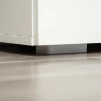 HOMCOM Aparador de Sala de Estar com 2 Portas Armário Auxiliar com 2 Prateleiras para de Livros Roupa Brinquedos Estilo Moderno 70x39x70cm Branco(m-9)