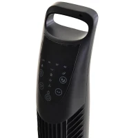 HOMCOM Ventoinha de Coluna com 3 Nivéis de Velocidade Temporizador 7,5h Potência 40W e Oscilação 70° Ø18x78,5 cm Preto(m-8)