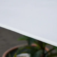 Outsunny Meia chapéu de sol 230x130x245 cm chapéu de sol para Parede Jardim com Manivela e Vara Metálica Ø38 mm Terraço Varanda Creme(m-7)