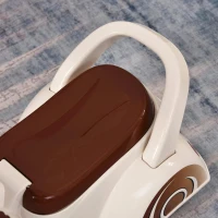 HOMCOM Andador de passeio para crianças acima de 1 ano  Função de luz Música buzinha 66x33x47,7 cm  Branco(m-8)