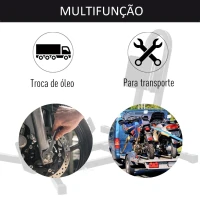 HOMCOM Suporte ajustável da roda da motocicleta do metal do estacionamento da motocicleta para as rodas ∅43/48/53 cm(m-5)