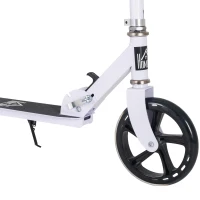 HOMCOM Trotinete Dobrável para Crianças de 7 a 14 Anos Trotinete Infantil com Guiador Ajustável em 4 Níveis e Travão 88x37x75-100cm Branco(m-4)