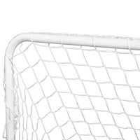 HOMCOM Conjunto de 2 balizas de futebol com rede e bola para crianças e adultos 78x46x 56cm Branco(m-7)