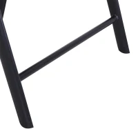 Outsunny Conjunto de 2 cadeiras dobráveis para exterior com apoio de braços Cadeiras para varanda Jardim Terraço 58x64x94 cm Preto Carga 100kg(m-13)