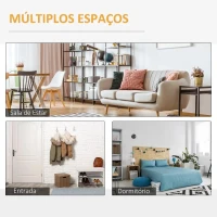 HOMCOM Móvel Entrada tipo Consola com Porta Dupla Corredeira Mesa Auxiliar Moderna para Entrada Corredor Sala de Estar 100x35x75cm Madeira Natural(m-7)